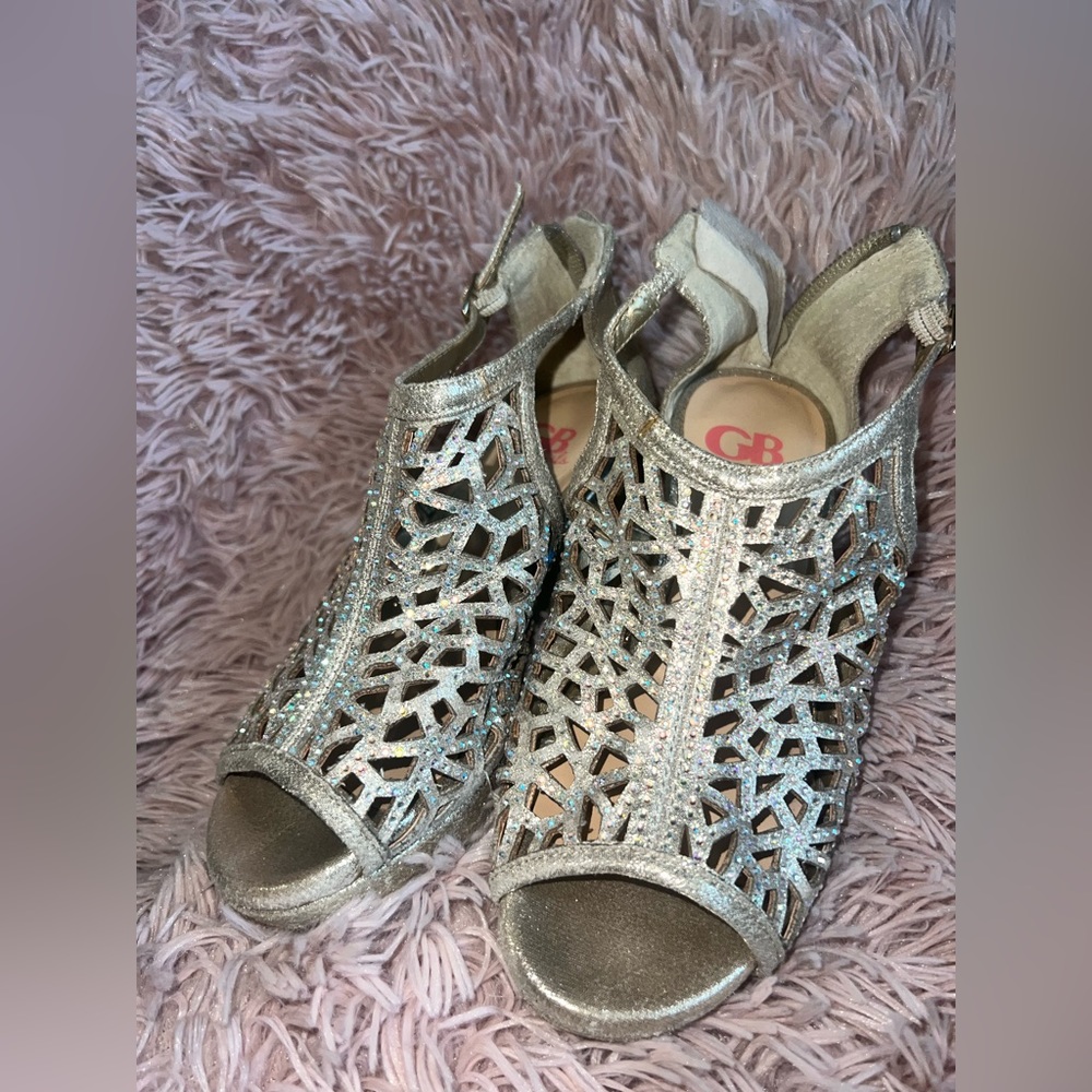 GB Girls glitter wedges